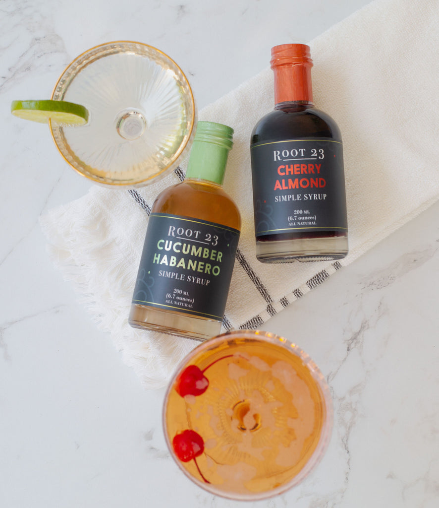 Cucumber Habanero and Cherry Almond Simple Syrup | Root23